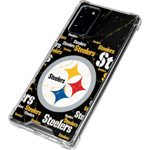 NFL Pittsburgh Steelers Black Blast Galaxy Note20 5G Clear Case