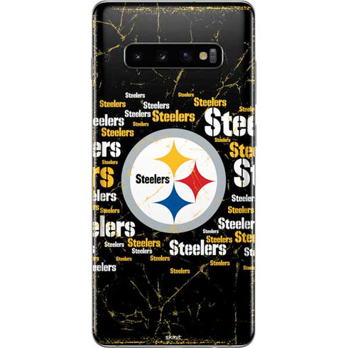 NFL Pittsburgh Steelers Black Blast Galaxy S10 Plus Skin