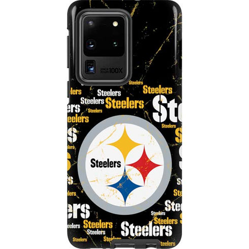 NFL Pittsburgh Steelers Black Blast Galaxy S20 Ultra 5G Pro Case