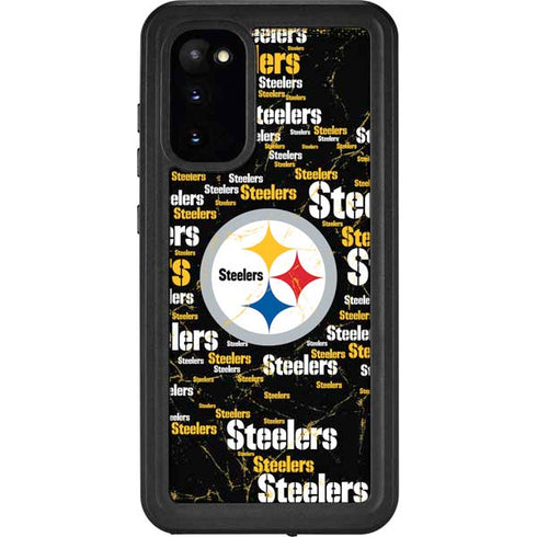 NFL Pittsburgh Steelers Black Blast Galaxy S20 Waterproof Case