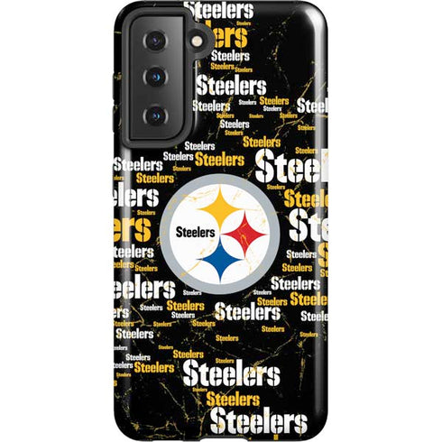 NFL Pittsburgh Steelers Black Blast Galaxy S21 5G Pro Case