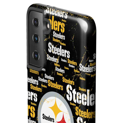 NFL Pittsburgh Steelers Black Blast Galaxy S21 FE Pro Case