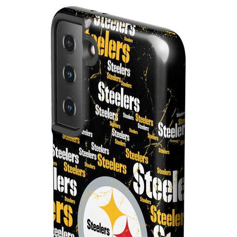 NFL Pittsburgh Steelers Black Blast Galaxy S21 Plus 5G Pro Case