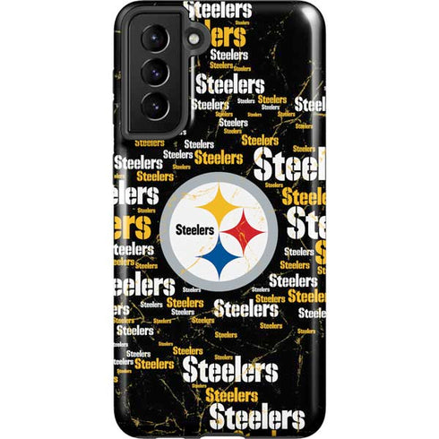 NFL Pittsburgh Steelers Black Blast Galaxy S21 Plus 5G Pro Case