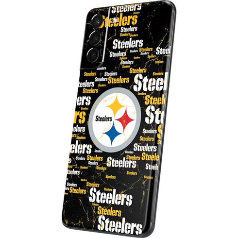 NFL Pittsburgh Steelers Black Blast Galaxy S21 Plus 5G Skin