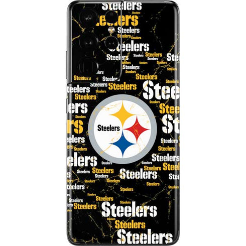 NFL Pittsburgh Steelers Black Blast Galaxy S21 Ultra 5G Skin