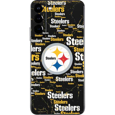 NFL Pittsburgh Steelers Black Blast Galaxy S22 Plus Skin