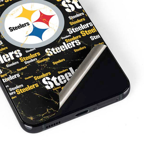 NFL Pittsburgh Steelers Black Blast Galaxy S22 Plus Skin