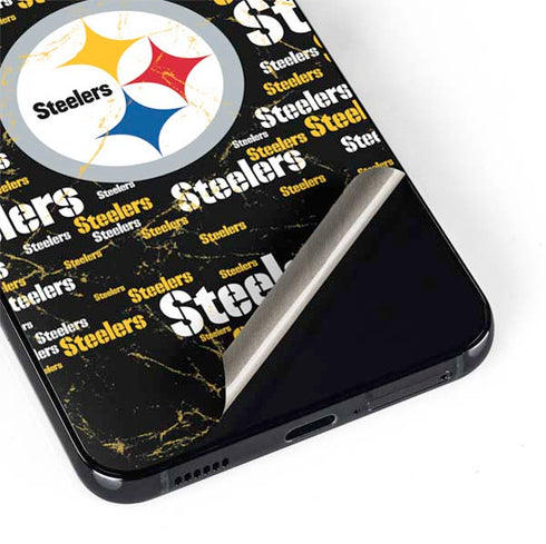 NFL Pittsburgh Steelers Black Blast Galaxy S22 Skin