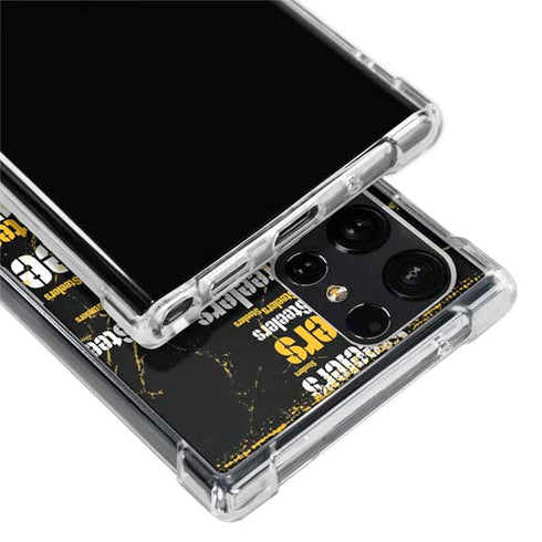 NFL Pittsburgh Steelers Black Blast Galaxy S22 Ultra Clear Case