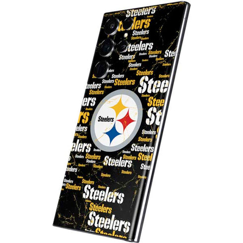 NFL Pittsburgh Steelers Black Blast Galaxy S22 Ultra Skin