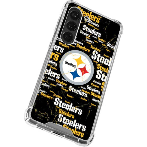 NFL Pittsburgh Steelers Black Blast Galaxy S23 Clear Case