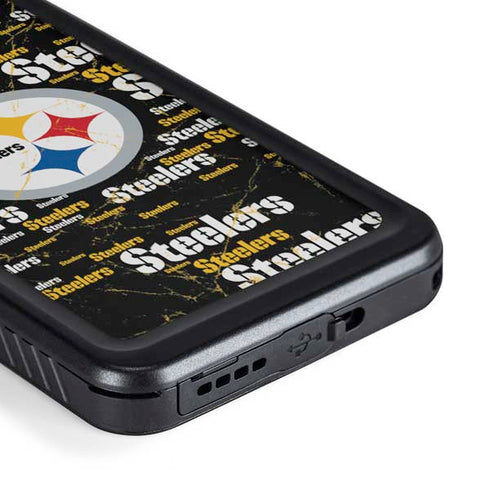 NFL Pittsburgh Steelers Black Blast Galaxy S23 Plus Waterproof Case