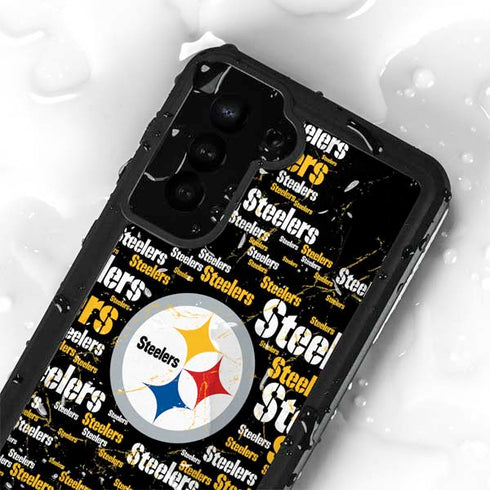 NFL Pittsburgh Steelers Black Blast Galaxy S23 Plus Waterproof Case