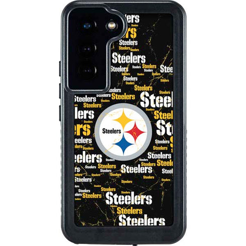 NFL Pittsburgh Steelers Black Blast Galaxy S23 Waterproof Case