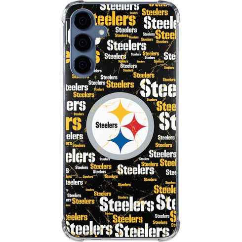 NFL Pittsburgh Steelers Black Blast Galaxy S24 Clear Case