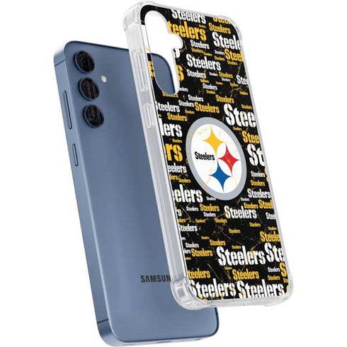 NFL Pittsburgh Steelers Black Blast Galaxy S24 Clear Case