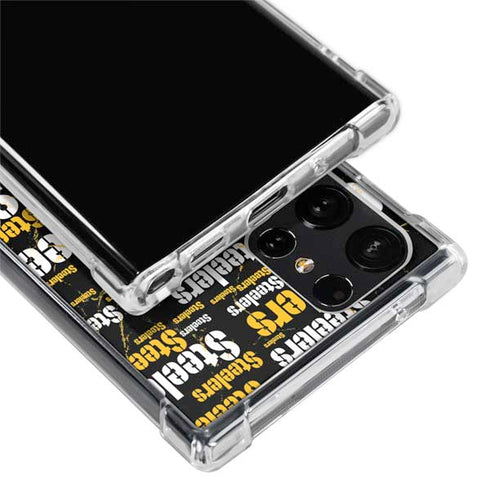 NFL Pittsburgh Steelers Black Blast Galaxy S24 Ultra Clear Case