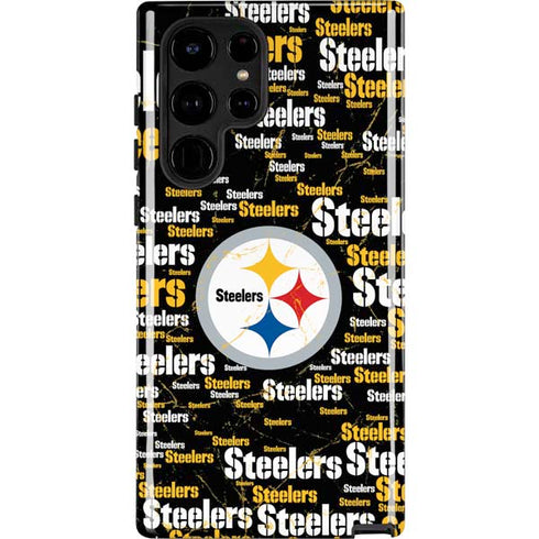 NFL Pittsburgh Steelers Black Blast Galaxy S24 Ultra Impact Case