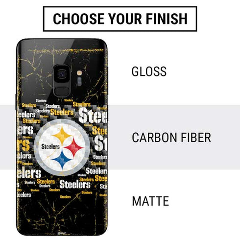 NFL Pittsburgh Steelers Black Blast Galaxy S9 Skin