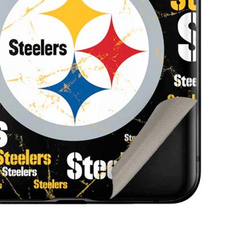 NFL Pittsburgh Steelers Black Blast Galaxy Z Flip Skin