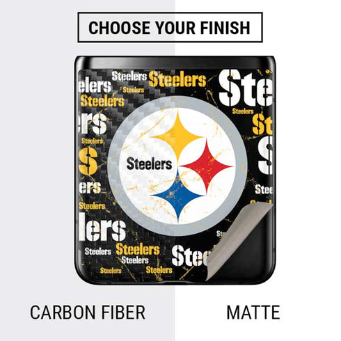 NFL Pittsburgh Steelers Black Blast Galaxy Z Flip Skin