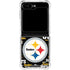 NFL Pittsburgh Steelers Black Blast Galaxy Z Flip5 5G Clear Case