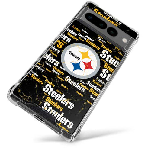 NFL Pittsburgh Steelers Black Blast Google Pixel 7 Pro Clear Case