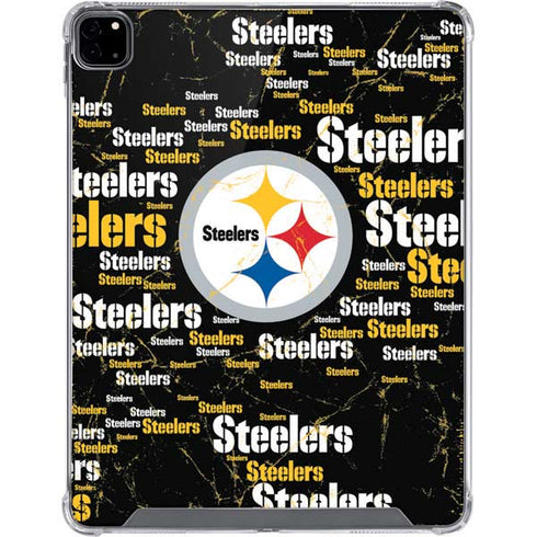 NFL Pittsburgh Steelers Black Blast iPad Pro 12.9in (2020) Clear Case