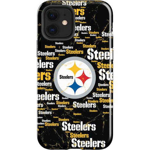 NFL Pittsburgh Steelers Black Blast iPhone 12 Impact Case