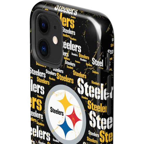 NFL Pittsburgh Steelers Black Blast iPhone 12 Impact Case