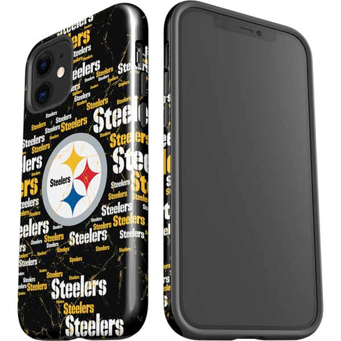NFL Pittsburgh Steelers Black Blast iPhone 12 Impact Case