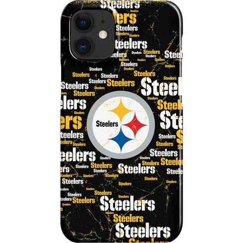 NFL Pittsburgh Steelers Black Blast iPhone 12 Mini Lite Case
