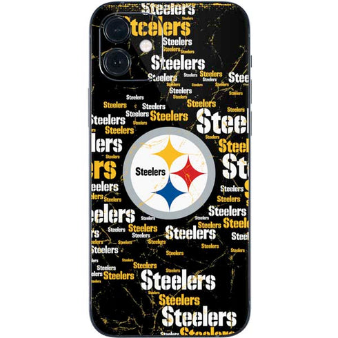 NFL Pittsburgh Steelers Black Blast iPhone 12 Mini Skin