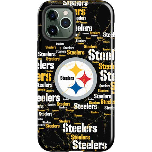 NFL Pittsburgh Steelers Black Blast iPhone 12 Pro Impact Case