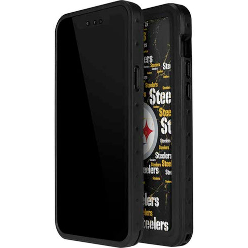 NFL Pittsburgh Steelers Black Blast iPhone 12 Pro Max Waterproof Case