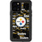 NFL Pittsburgh Steelers Black Blast iPhone 12 Pro Waterproof Case