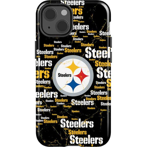 NFL Pittsburgh Steelers Black Blast iPhone 13 Impact Case