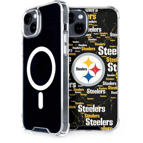 NFL Pittsburgh Steelers Black Blast iPhone 13 MagSafe Case