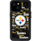 NFL Pittsburgh Steelers Black Blast iPhone 13 Mini Waterproof Case
