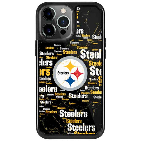 NFL Pittsburgh Steelers Black Blast iPhone 13 Pro Cargo Case