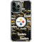 NFL Pittsburgh Steelers Black Blast iPhone 13 Pro Max Clear Case