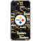 NFL Pittsburgh Steelers Black Blast iPhone 14 Plus Clear Case