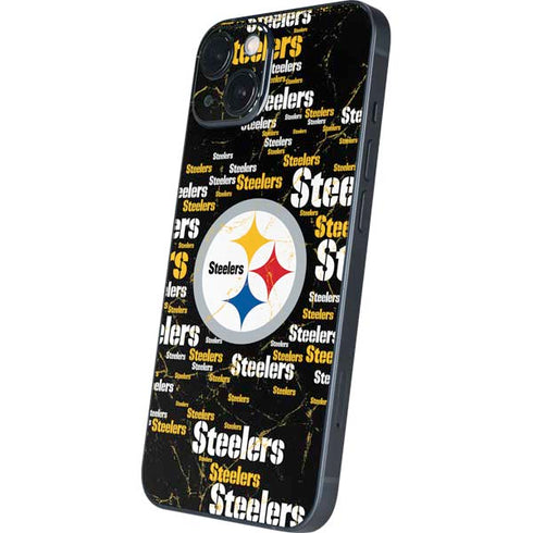 NFL Pittsburgh Steelers Black Blast iPhone 15 Plus Skin