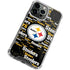 NFL Pittsburgh Steelers Black Blast iPhone 15 Pro Clear Case