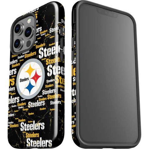 NFL Pittsburgh Steelers Black Blast iPhone 14 Pro Impact Case