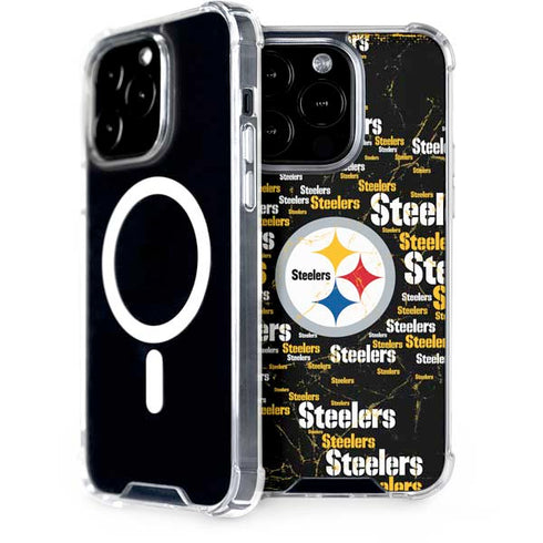 NFL Pittsburgh Steelers Black Blast iPhone 14 Pro MagSafe Case