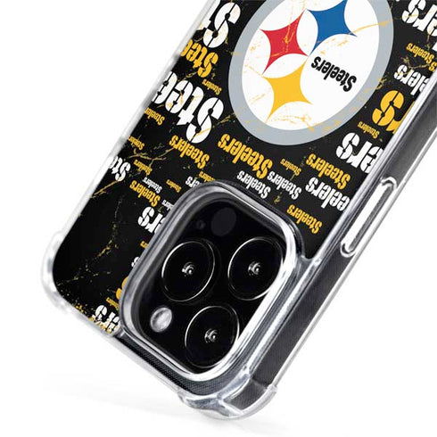 NFL Pittsburgh Steelers Black Blast iPhone 15 Pro MagSafe Case