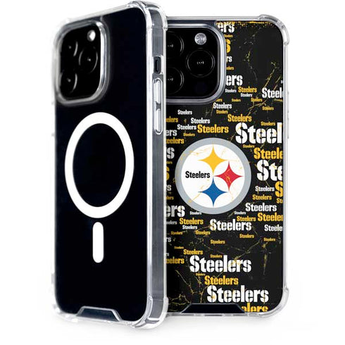 NFL Pittsburgh Steelers Black Blast iPhone 15 Pro Max MagSafe Case