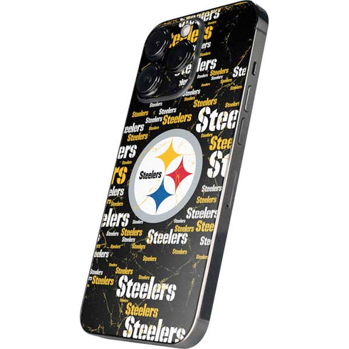 NFL Pittsburgh Steelers Black Blast iPhone 14 Pro Skin